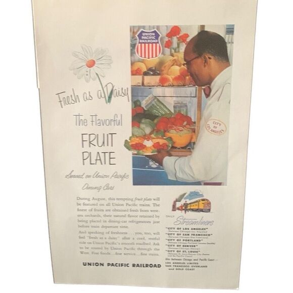 Vintage 1953 Union Pacific Fresh As A Daisy Ad Advertisement - Picture 4 of 4